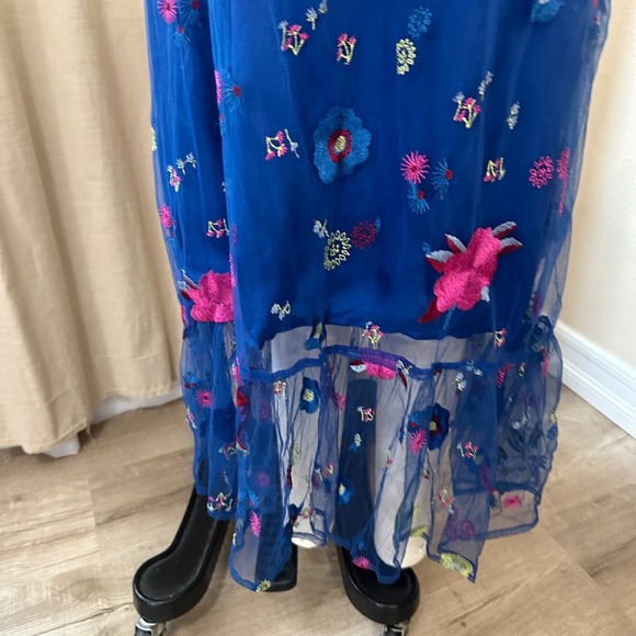 Tracey Reese for Anthropologie Embroidered Topaz Dress Size 6 - Picture 9 of 13